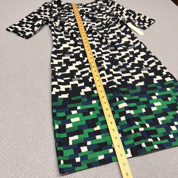 Eliza J Dress Womens 6 Multicolor Sheath Midi Mod Retro 60s Groovy - Picture 8 of 8